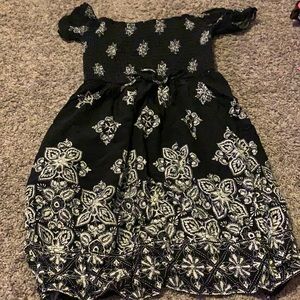 black and white dress